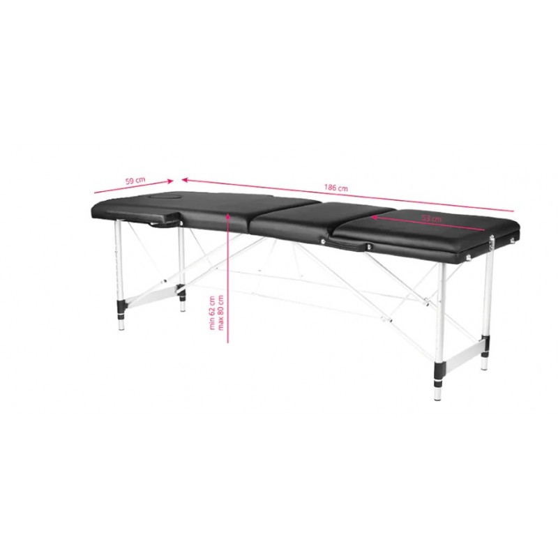 massagetafel zwart aluminium massagetafel zwart aluminium