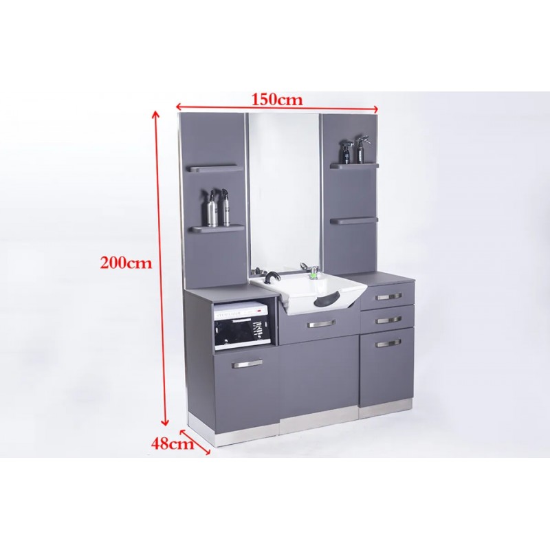 kappersconsole met wasbak grijs kappersconsole met wasbak grijs